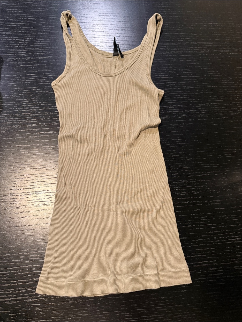 Sleeveless Ribbed Tank in Green
